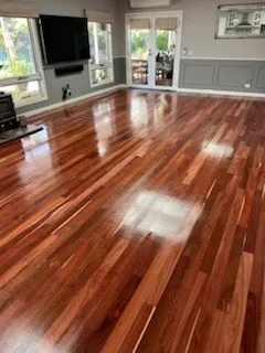 Rich timber floor finish across the Eynesbury living space